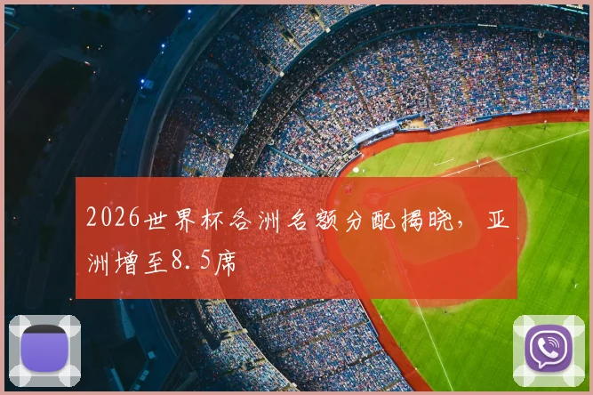 2026世界杯各洲名额分配揭晓,亚洲增至8.5席