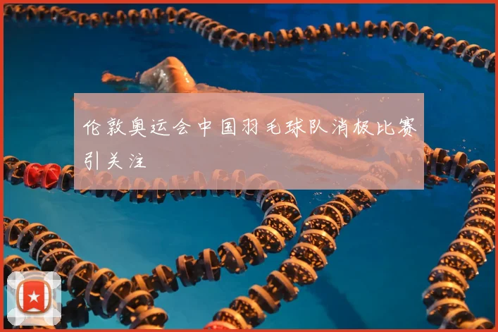 伦敦奥运会中国羽毛球队消极比赛引关注